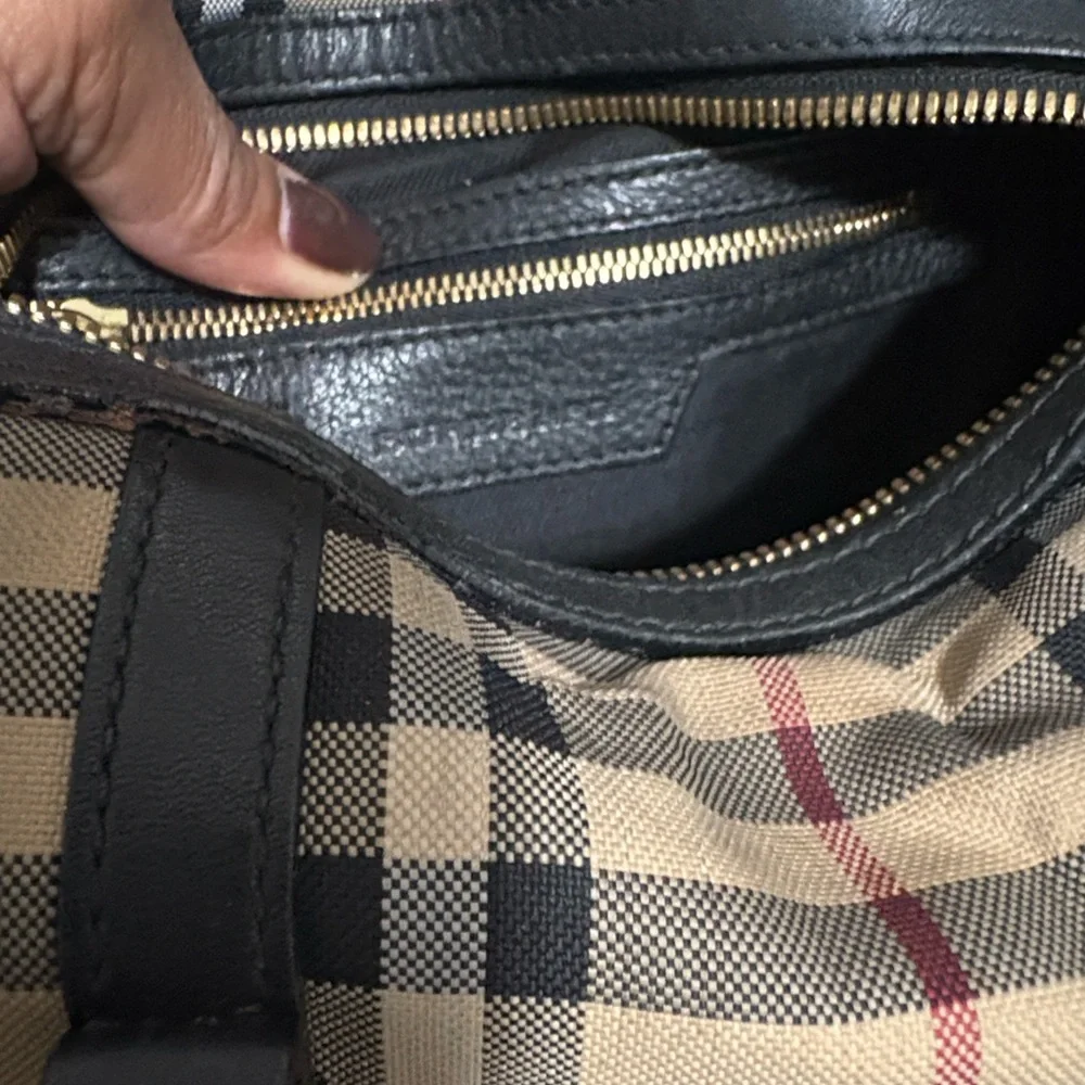 Burberry Beige and Black Plaid Handbag - Picture 14 of 15
